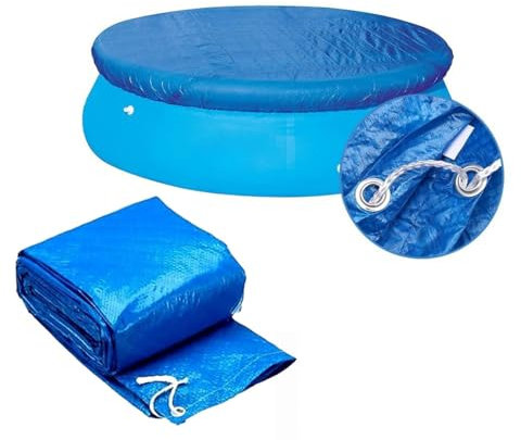 Copertura per Piscina Rotonda, Telo Copripiscina per Piscina Fuori Terra, Telone Protezione per piscine gonfiabili (366cm/12ft)
