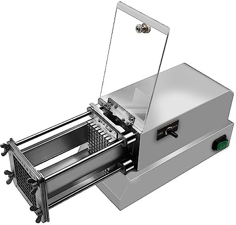 QUSYZD Coupe-Frites électrique Professionnel en Acier Inoxydable de 8 mm pour Usage Commercial et Domestique. Coupe Facilement Les Pommes de Terre, Les Carottes et Les Pommes. 12 mm,12mm