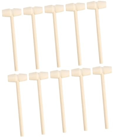 Vaguelly 20 Stück hölzerner Hammer Schlägel Jungs sensorisches Babyspielzeug Mini-Hammer klein Hammer Holzspielzeug Schlagspielzeug für Bambus