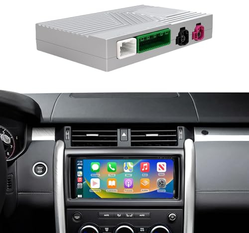 Retrofit Decoder für Land Rover Jaguar 2016-2019 mit 10.25 Zoll Harman | CarPlay Android Auto kabellos Bluetooth GPS WiFi für Range Rover Evoque Discovery 5 XE XF XJL F-Typ mit Originalanschluss