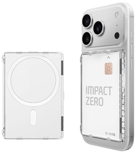 Miimall Magnetisch Handy Kartenhalter für iPhone 17 Pro Max Mag Safe Wallet Stand, Durchsichtig PC Magnetic Wallet Card Holder für iPhone 17 16 15 14/Google Pixel 11 10 9 Serie