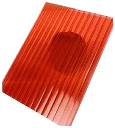 YCOVSFP 48-teiliges Gewächshaus-Dachplatten-Set Aus Polycarbonat – Leichte, Verstärkte, Transparente Platte for Wetterfeste Gärten Und Gewächshäuser Im Freien(Red,50X50cm-6mm)