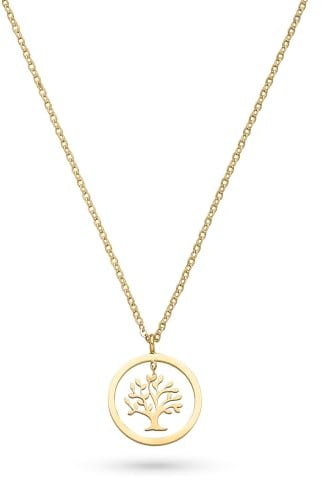 s.Oliver Damen Schmuck – Filigrane Lebensbaum Halskette mit rundem Anhänger aus Edelstahl in verschiedenen Farben - Elegant, Alltagstauglich & Zeitlos schön