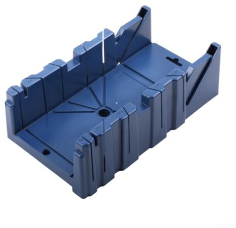 Woodworking for Mitre Saw Box with 45° and 90° Angle Cutting Slots, for Durable ABS Plastic, Precise Clamping for Skirting Boards, Door Frames and DIY