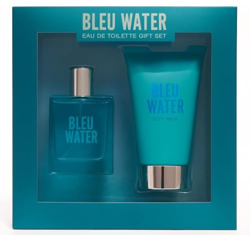 Bleu Water Eau de Toilette Gift Set for Men | 50ml Fresh Aquatic Fragrance & 150ml Body Wash | Men's Grooming Gift Set for Birthday, Christmas & Father's Day