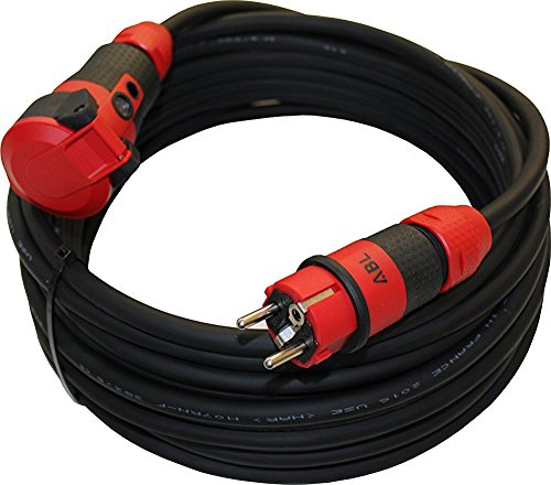 Verlängerungskabel Stromkabel Schuko-Ultra Pro Elektrokabel Schutzkontakt mit Powerlight H07RN-F 3X2,5mm² Gummischlauchleitung IP54 Garten Außenbereich 10m