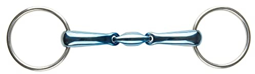 JP Korsteel Blue Steel Oval Link Loose Ring Snaffle Bit, 5.5