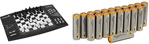 Lexibook ChessMan Elite - Electronic Chess Game - Learn, Train & Versus Mode - Black with 20 AA Alkaline Batteries - Ages 8+