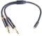 Devinal Cable divisor de 3,5 mm a doble 1/4 Y, 1/8 pulgadas hembra TRS a Dual 6,35 mm TS macho, hembra Mini Jack estéreo a 2 cuartos de pulgada Mono Convertidor 1 pies