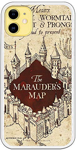 Official Harry Potter The Marauders Map Case for iPhone 11 with a background to protect your mobile phone. Flexible silicone Apple case with official Harry Potter license.