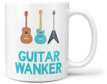 TeHe Gifts Guitar Wanker Gift Mug Funny Rude for Him Her Men Women Birthday Gifts