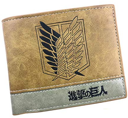 WANHONGYUE Anime Kunstleder Geldbörse Kurze Brieftasche Bifold Kartenhüllen Herrenbörse