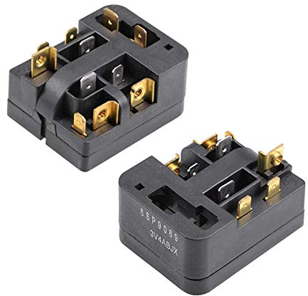 OTNE - 2 x Relè di avviamento PTC per frigorifero, 3 poli, protezione termica da sovraccarico