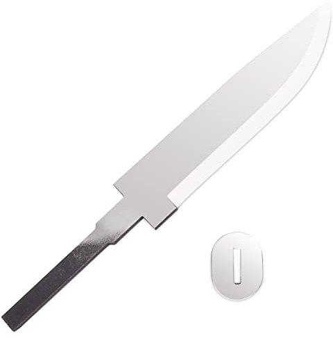BPSKNIVES Blank 06 - Klingenrohling für Messerherstellung - 12,7cm Kohlenstoffstahl-Klinge - Skandinavischer Scandi-Schliff Klingenrohling - DIY Messerherstellungs-Klingen