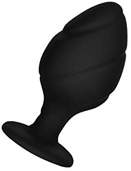 EIS Sinnlicher Silikon-Analplug | Hautfreundliches Silikon Analplug mit Saugfuß | Konische Form und Spitze | Perfekt für Prostata Stimulation | Gerillte Oberfläche | Größe L