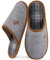 VeraCosy Herren Hausschuhe Memory Schaumstoff Pantoffeln mit Schottenmuster,Hellgrau,42/43 EU