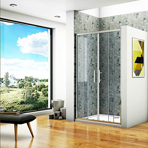 Aica Sanitär Nischentür 160cm Duschabtrennung Duschtür Schiebetür Sicherheitsglas Dusche H190cm