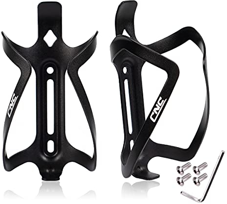 CNC Bike Water Bottle Cage,2-Pack Bike Bottle Holder for Road Bike/Mountain bike/BMX/Kids Bike/Gravel Bike Cycle water bottle (black/red/blue/orange)
