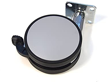 4 Stück Möbelrollen mit Platte,Bremse Räder Lenkrolle Bockrollen Laufrollen 80mm