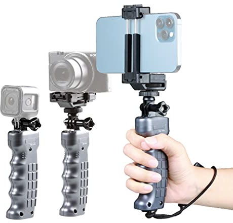 Pistol Grip Plus Only: Handle with 1/4-20 Mount for DSLR Mirrorless, Action Camera, and Smartphone, Video Stabilizer Handle (Pistol Grip Plus Only)