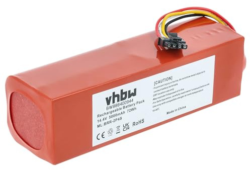 vhbw Akku kompatibel mit Xiaomi Dreame Bot L20 Ultra | Bot L10s Ultra RLS6LADC-6 Saugroboter (5000 mAh, 14,4 V, Li-Ion)