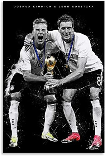 LBMED Leinwand Malerei Bild Joshua Kimmich Goretzka Poster Fußball Fußball Bild für Esszimmer Dekoration Poster Wandkunst Bilder Und Drucke 23.6x35.4(60x90cm) Kein Rahmen