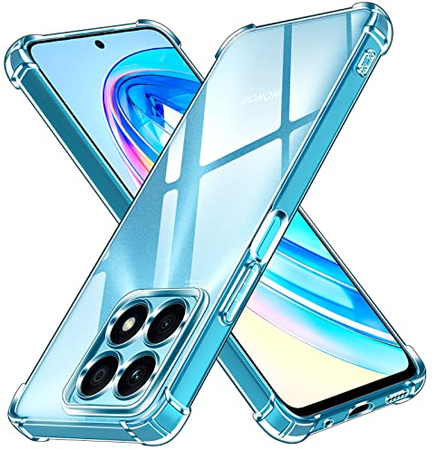 ivoler Klar Silikon Hülle für Honor X8a mit Stoßfest Schutzecken, Dünne Weiche Transparent Schutzhülle Flexible TPU Durchsichtige Handyhülle Kratzfest Case Cover