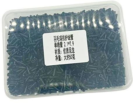 Ronyme Ösen für Badmintonschläger aus Nylon, Reparatur, Ersatzsaitenschutz, Schutzrohr, Wartungsausrüstung, Ösen für Schläger, Ösen, für Single 2,1 x 7,9 mm