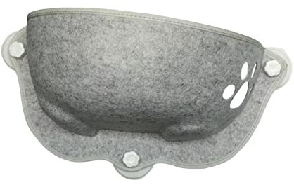 Folpus Cat Bed Window Cat Window Perch Hammock Space Saving Cat Furniture Shelf Suction Cup Window Seat Climbing Kitten Play, Gray