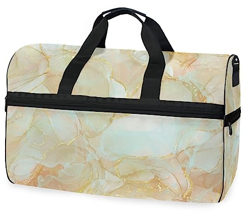Abstraktes Marmoraquarell Sporttasche Badetasche mit Schuhfach Reisetaschen Handtasche für Reisen Frauen Mädchen Männer