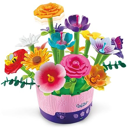 VTech - Magische Blumen, kreative Werkstatt für Kinder, Blumenstrauß mit Musik, hergestellt aus nachhaltigeren Materialien, kreatives Hobby, Geschenk für Kinder von 4 Jahren bis 10 Jahren – Inhalt auf