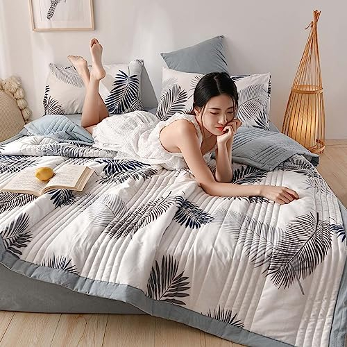uyeoco Tagesdecke Baumwolle Bettüberwurf Boho Stil Sommer Bettdecke 200 * 230cm Steppdecke Doppelbett Gesteppte Bunte Decke Set Patchwork Wohndecke Für Schlafzimmer (Color : G, Size : 200 * 230cm)