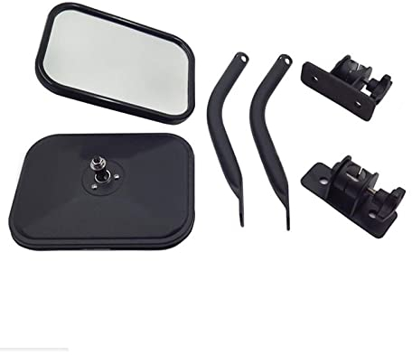 Seitenspiegelkappe Für Jeep Für Wrangler Für TJ Für JK 1997-2018 Auto Styling Auto Seitentür Rückspiegel Einstellbare Form Winkel Objektiv Blinder Fleck Außen Autospiegelgehäuse