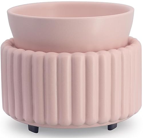 VICTORIA AROMA Ceramic Wax Melt Warmer 3-in-1 Wax Warmer for Scented Wax - Electric Fragrance Burner for Home, Office, Bedroom - Gift & Décor（Pink）