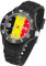 Taffstyle Silikon Armbanduhr Quarz Fan Sport Uhr Sportuhr Silikonuhr Flagge Fahne Weltmeisterschaft WM EM Europameisterschaft Fanartikel Fussball Basketball Eishockey Belgien