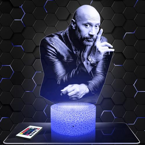 Nachttischlampe - Touch-Nachtlicht Dwayne.J 3D-LED-Lampe Illusion, Geschenkidee Weihnachten Geburtstag Junge und Mädchen Nachttischlampe Kinder- oder Erwachsenenzimmer TOP