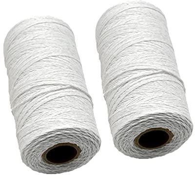 2 Rollen 1 Mm Weißes Kettgarn Aus Reiner Baumwolle Zum Weben Von Teppichen Gobelin Schlingengarn