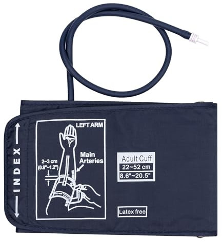 Misuratore da Braccio Pressione Sanguigna 22-52 cm con Connettore, Portatile Bracciale Misuratore Pressione per Adulti Anziani, non Inclusa Macchina