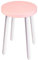Spec-Wood Taburete de Madera - Bar, Cocina, Pequeño - Puesto de Flores - Mesa de Centro Pequeña - Rosa/Blanco