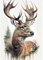 RICUVED Hirsch Diamond Painting Set,5D Diamant Painting Bilder Erwachsene Tiere Diamond Painting Kinder, Full Drill Diamond Art Diamant Malerei Bilder Diamond Painting für Home Dekor 30x40cm