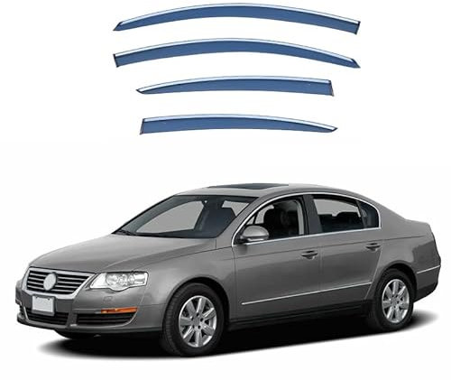 SUHNGE 1 Satz Windabweiser Regenabweiser für V.W Passat MK6-B6 2006-2010, Seitenscheiben Regenschutz Regenabweise, Autofenster Anklebbare Windschutz Deflektoren