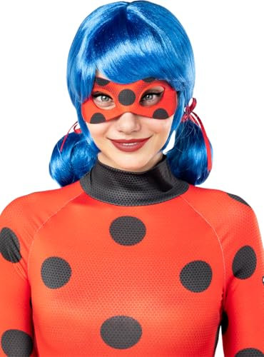Funidelia | Miraculous Ladybug Perücke für Damen Zeichentrickfilm, Ladybug, Miraculous - Zubehör für Erwachsene, Zubehör für Kostüm - Einheitsgröße - Rot