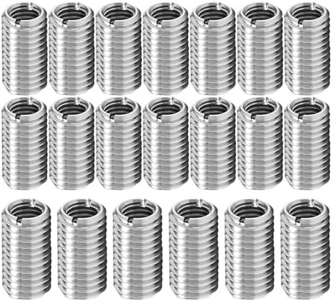 OMIGA 20 Pièces Insert Fileté Metal Insert m8 Manchons Filetés Douilles à Visser Acier Inoxydable 304 Insert Fileté pour Meubles en Bois Metal Plastique Inserts D'écrou