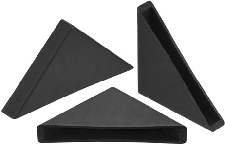 QUARKZMAN Eckenschutz Kantenschutz 6x50mm Dreiecksform Glas-Eckschützer Kissen 20 Stück Kunststoffeckschützer für Eckschutz von Glas, Spiegel, Fliesen, Schwarz