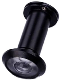 VONCYKI 200 Grad breiter Türspion mit Sichtschutz, verstellbare Sicherheit, Zinklegierung, HD-Linse, Augenspion für 40–65 mm Türen, Hardware (schwarz)