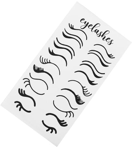 DOITOOL Wand Deko Wimpern-eyeliner-wandaufkleber Salon-tapete Schlafzimmerdekorationen Wimpern Aufkleber Wohnzimmerdekoration Und Accessoires Friseursalon- Augen-wandaufkleber Pvc Black Wandtattoo