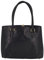 GERMANUS Handtasche Lilly Ledertasche Shopper Umhängetasche Businesstasche Shoppingtasche für Damen aus Echtleder in schwarz
