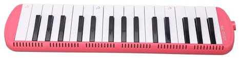 Mundstück Melodica Instrument Melodica, 32 Tasten Melodica mit 32 Schlüssel und Biege Röhre für Begginer Musical Education Instrument (PINK)
