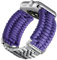 BINLUN Compatibile con Apple Watch Cinturino 42mm 41mm 40mm 38mm Cinturini Sportivo Intrecciato 550 Paracord Acciaio Compatibile con iWatch Serie 10/9/8/7/SE2/SE/6/5/4/3/2/1(Viola Argento)