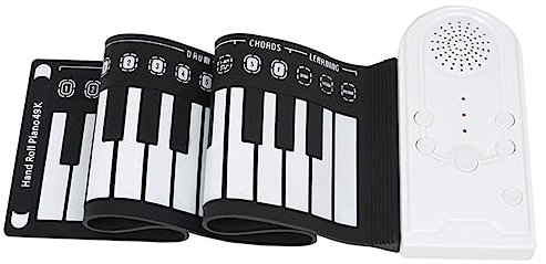 Totority Piano Enrollable Electrónico Portátil De Teclas Plegable y Ligero Para Principiantes y Amantes Música Fácil De Llevar y Almacenar